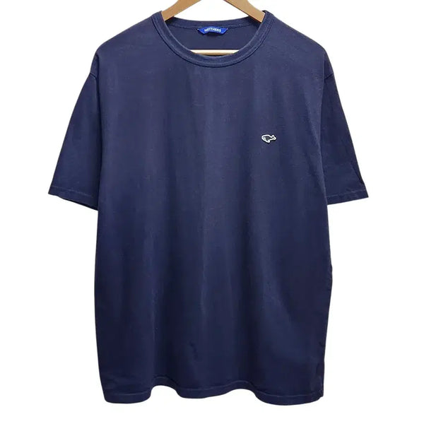 [BUNJANG] Nadus Small Logo Navy T-shirt / 네이더스 스몰로고 네이비 반팔 티셔츠
