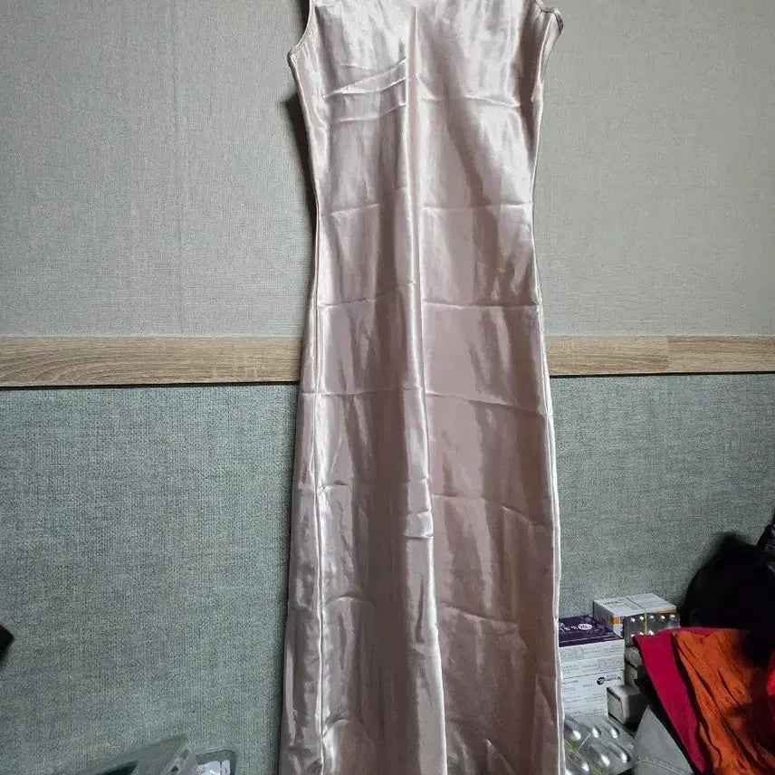 [BUNJANG] Silk Slip Dress Beige / 실크 슬립 원피스 베이지