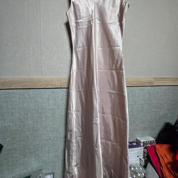 [BUNJANG] Silk Slip Dress Beige / 실크 슬립 원피스 베이지