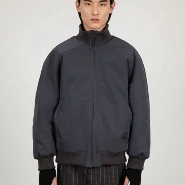 [BUNJANG] Amomento Men's Reversible Oversized Shearling Jumper Charcoal M / 아모멘토 남성 리버시블 오버사이즈 시어링 점퍼 차콜 M / 자켓 후리스