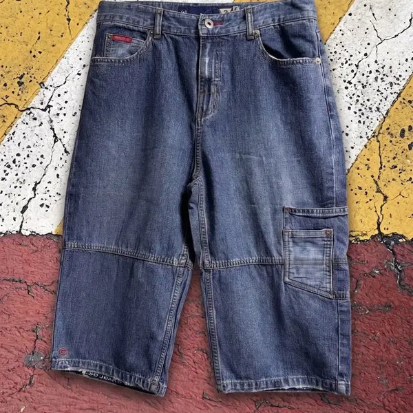 [BUNJANG] Guess 2003 Carpenter Denim Shorts / Y2K 대장급2003년식 오리지널 게스 레드 스티치 카펜터데님 쇼츠