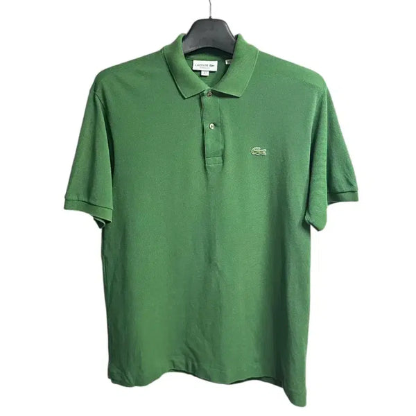 [BUNJANG] Lacoste Classic Fit Green Collar Short-Sleeve T-Shirt US L / 라코스테  클래식핏 그린 카라 반팔티셔츠 usL