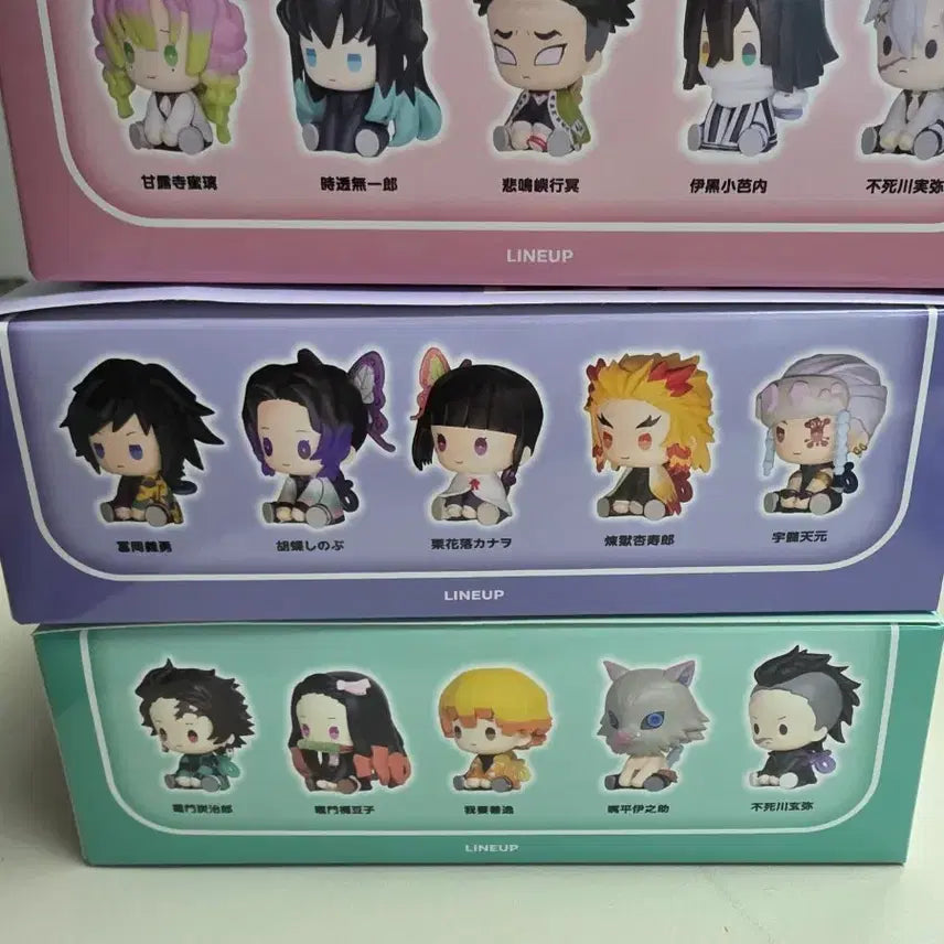[BUNJANG] Demon Slayer: Kimetsu no Yaiba Petatto Spring Gacha 18-Piece Set (15 Opened, 3 Unopened) / 개봉품 귀멸의 칼날 페탓토 태엽가챠 15종(개봉)+3종(미개봉)1~3세트 풀박스 일괄 판매