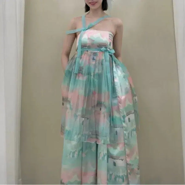 [BUNJANG] OMYO Traditional Gates Modern Hanbok Dress / 오묘 사대문 말기원피스 (생활한복)