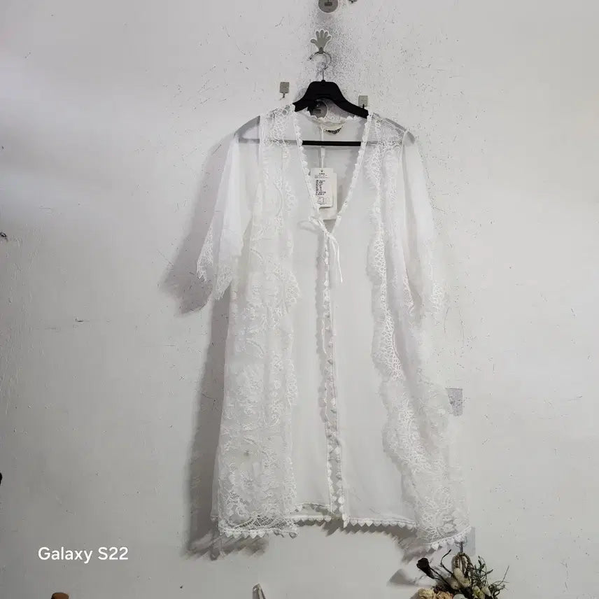 [BUNJANG] White Lace Cardigan / 화이트 레이스 가디건