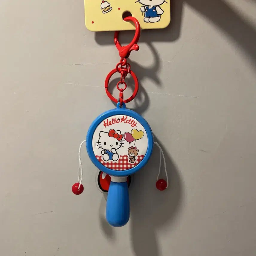 [BUNJANG] Sanrio Hello Kitty Mini Sogo Drum Rattle Keychain / 26신상) 정품 헬로키티 미니 소고 / 흔들북 / 딸랑이 키링