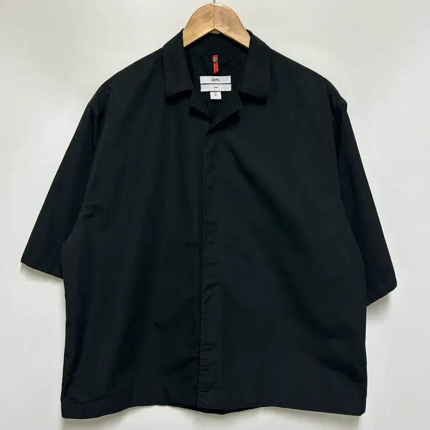 [BUNJANG] OAMC Open Collar Short Sleeve Shirt Black Cotton Men's Medium / [남자-100]OAMC 오에이엠씨 오픈 칼라 숏슬리브 셔츠