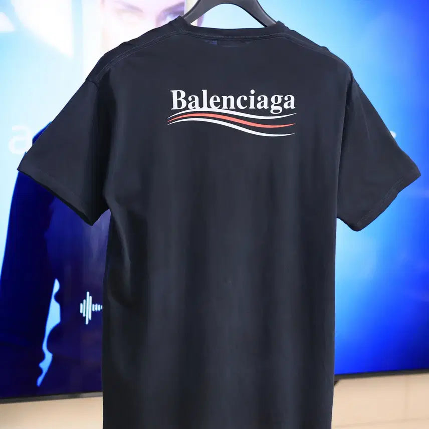 [BUNJANG] Balenciaga Wave Logo T-Shirt / [ 정품 ] 발렌시아가  웨이브 로고 반팔