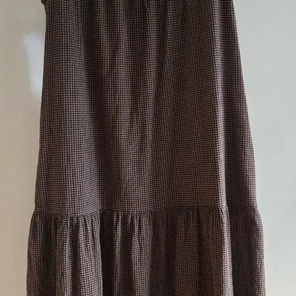 [BUNJANG] Uniqlo Check Pattern Long Dress with Ribbon Detail / 유니클로 체크무늬 원피스(무배)