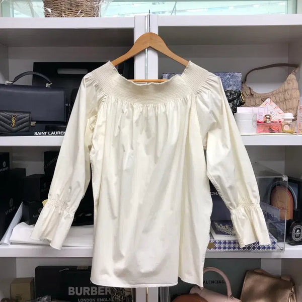[BUNJANG] Maison Margiela Ivory Cotton Blouse / [ MM6 ] 메종 마르지엘라 아이보리 블라우스