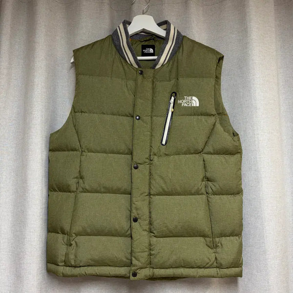 [BUNJANG] The North Face Goose Down Padded Vest Khaki M / 노스페이스 구스다운 패딩 베스트 카키 95(M)