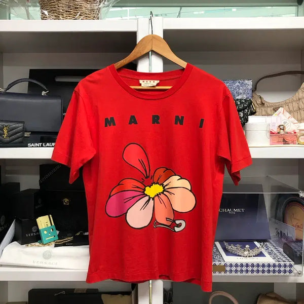 [BUNJANG] MARNI Flower Logo T-Shirt / [ MARNI ] 마르니 플라워 로고 티셔츠
