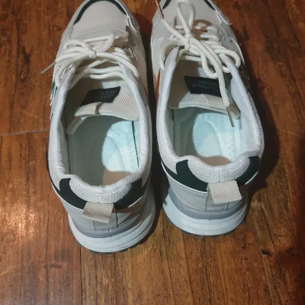 [BUNJANG] White and Brown/Green Accent Sneakers (270mm) / 운동화270 팝니다