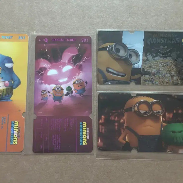 [BUNJANG] Minions & Monsters Special Ticket Set (2 Types) / 미니언즈 & 몬스터즈 스페셜티켓 2종 1세트