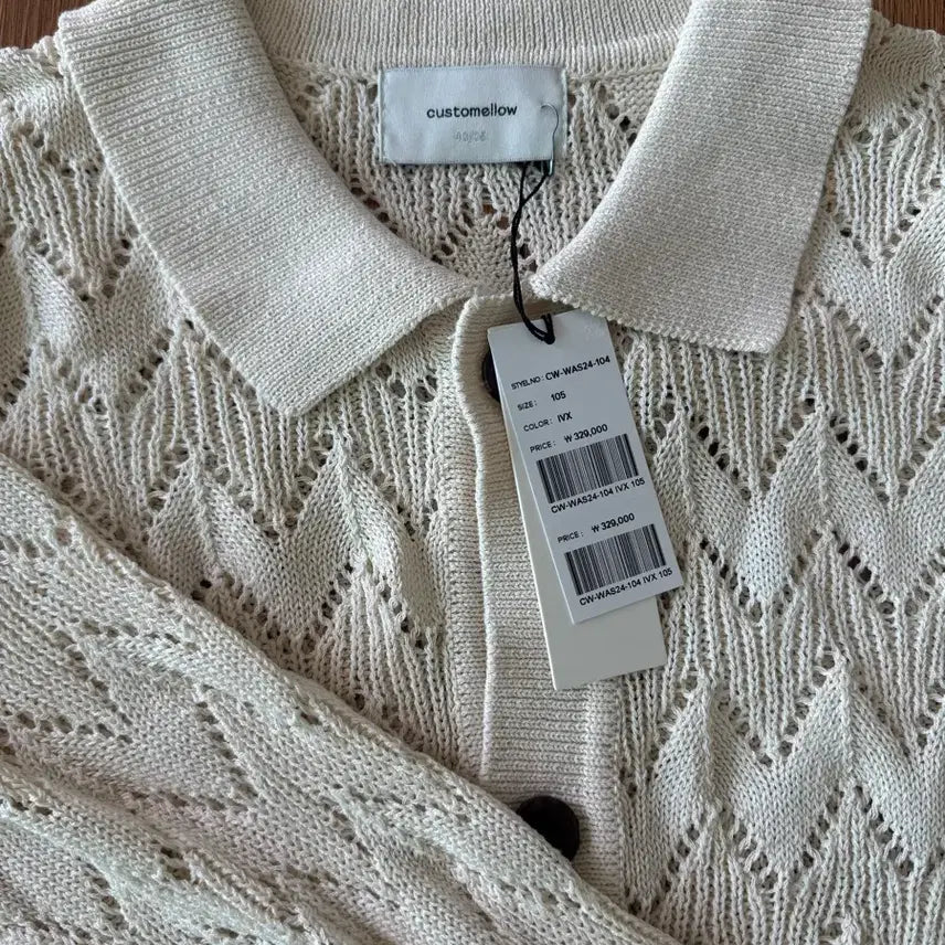 [BUNJANG] Customellow Knit Cardigan Ivory 105 / 커스텀멜로우 니트 아이보리 105(새상품)
