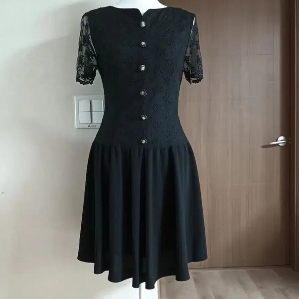 [BUNJANG] Luciano Choi Black Lace Midi Dress / 루치아노최 블랙 레이스 원피스 55