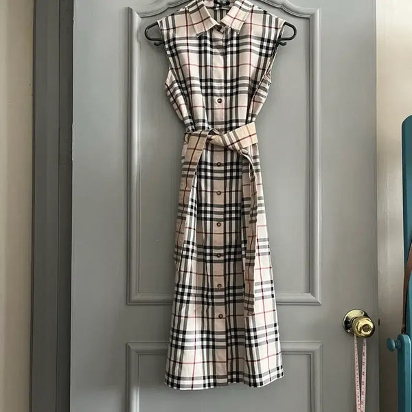 [BUNJANG] Burberry Belted Dress US 6 / 버버리 벨티드 원피스 USA6 사이즈