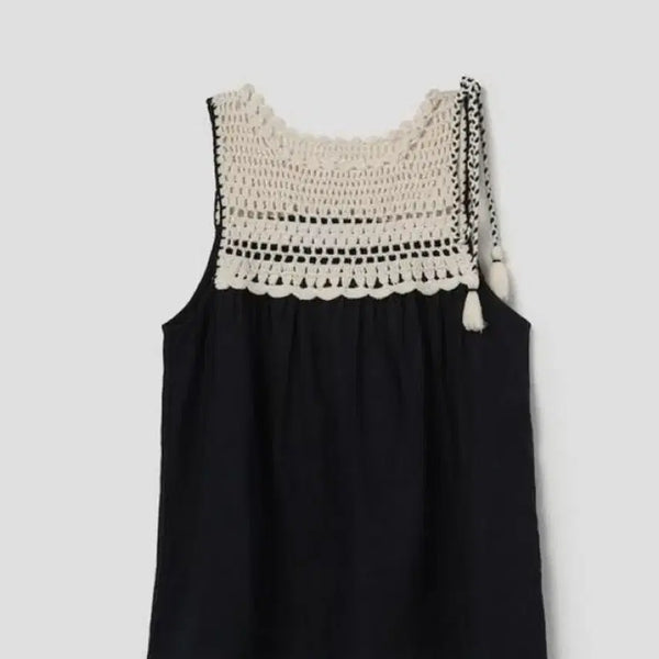 [BUNJANG] 8seconds Crochet Knit Sleeveless Blouse / 크로쉐 니트 나시 블라우스 에잇세컨즈 새상품 스몰