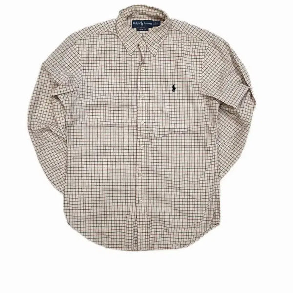 [BUNJANG] Polo Ralph Lauren Tattersall Check Cotton Button-Down Shirt / [M] 폴로 랄프로렌 타터솔 체크 코튼 버튼다운 셔츠