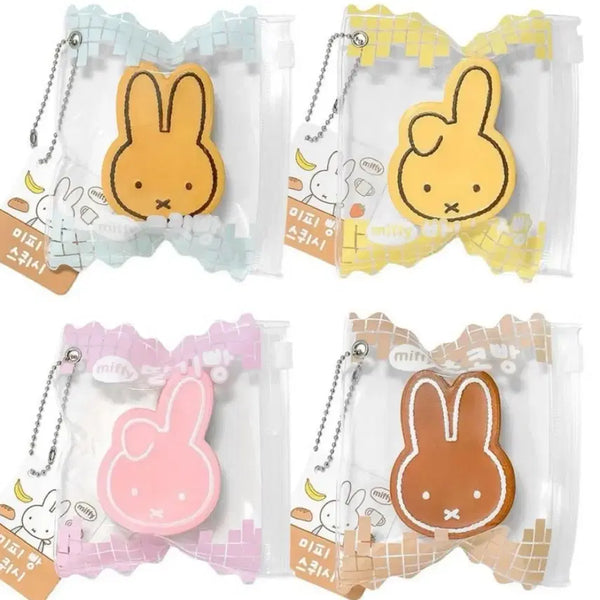 [BUNJANG] Genuine Miffy Bread Squeeze Keychains (Set of 4) / 정품 미피 빵 스퀴시 키링 4종
