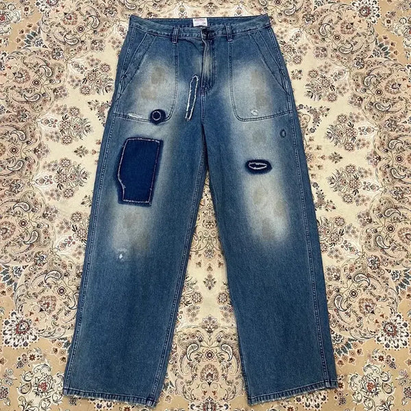 [BUNJANG] Goodness Patchwork Denim Pants / 굿니스 패치워크 데님팬츠