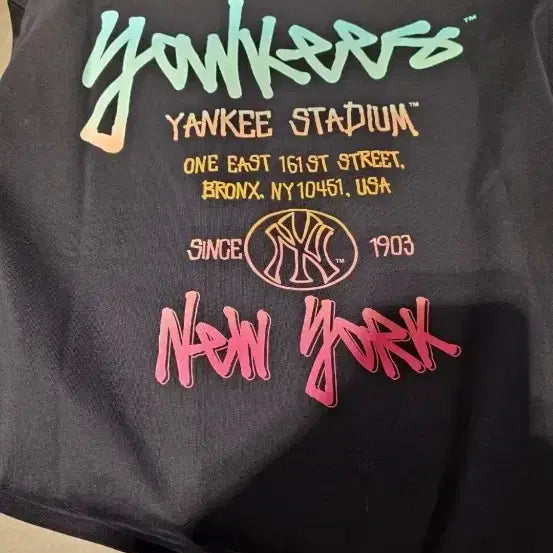 [BUNJANG] MLB Color Letter T-Shirt Black XL / MLB 컬러레터 티셔츠 완전새상품 신상품 저렴히판매!
