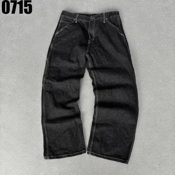 [BUNJANG] 0715 Wide Denim Pants Black L / 0715 와이드 데님 팬츠 블랙 L