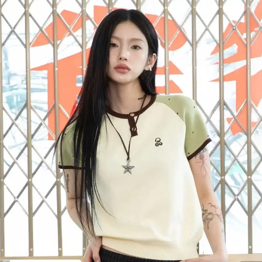 [BUNJANG] Lunakihu Short Sleeve Knit / (새상품 택 ㅇ)루나키후 반팔 니트