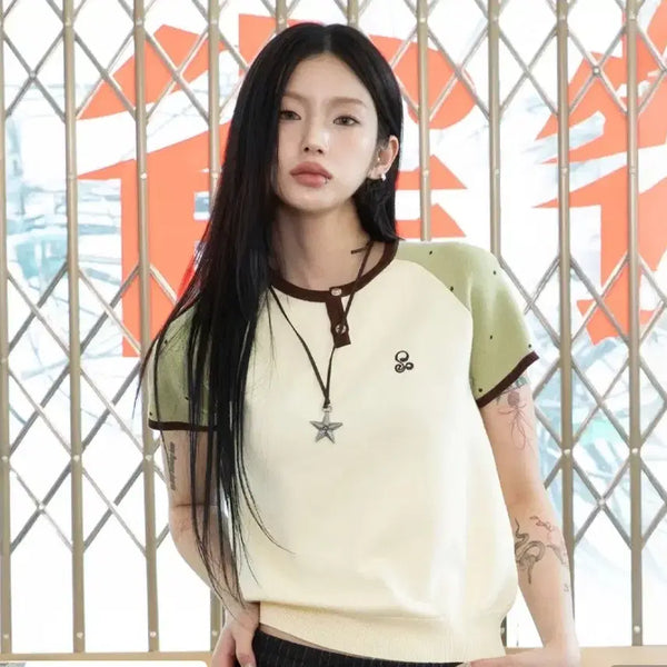 [BUNJANG] Lunakihu Short Sleeve Knit / (새상품 택 ㅇ)루나키후 반팔 니트