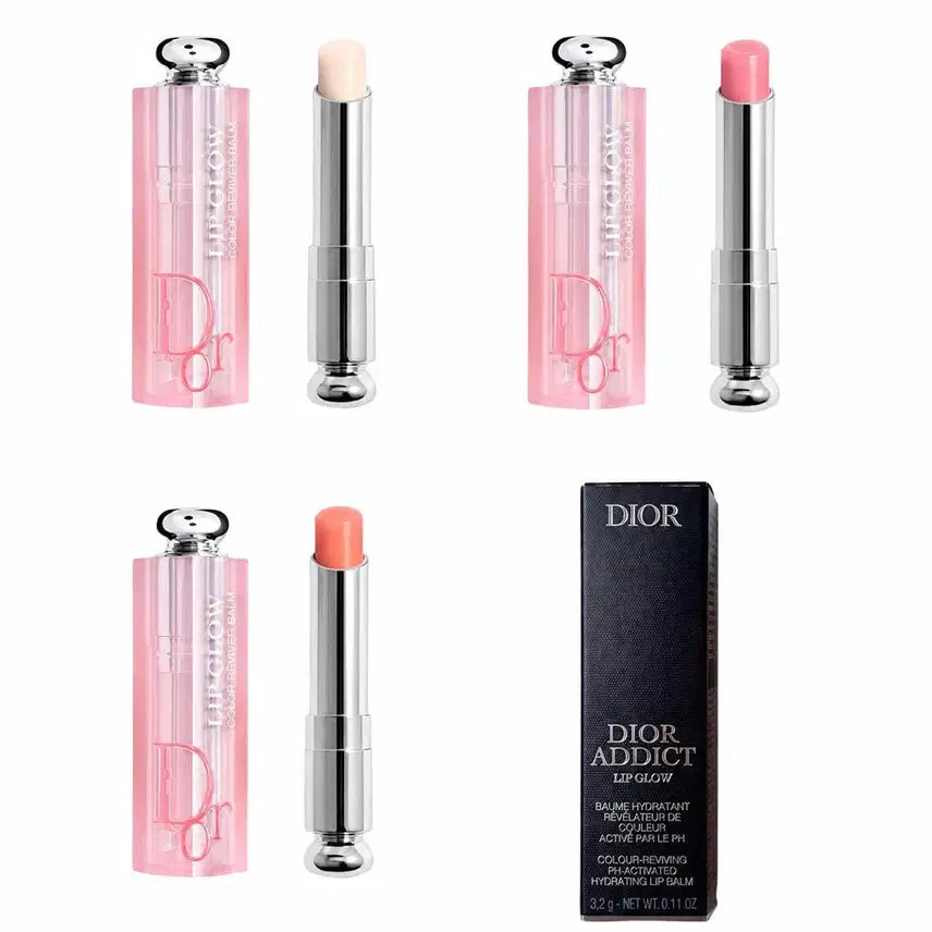 [BUNJANG] Dior Lip Glow Set (Shades 000, 001, 004) / 디올 립글로우 000,001,004