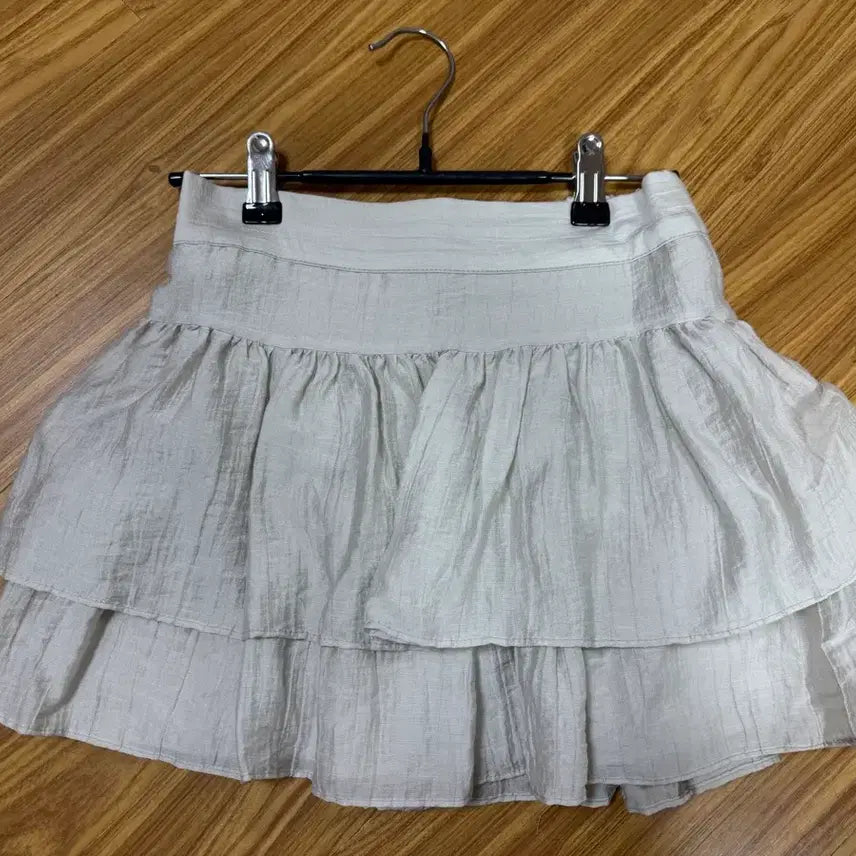 [BUNJANG] Linen Ruffle Mini Skirt / 린넨 캉캉 미니스커트