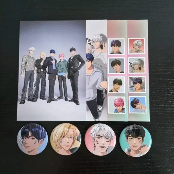 [BUNJANG] PLAVE XBLUSH Magazine Can Badge, Postcard, Sticker Set / 플레이브 XBLUSH 잡지 캔뱃지 엽서 스티커
