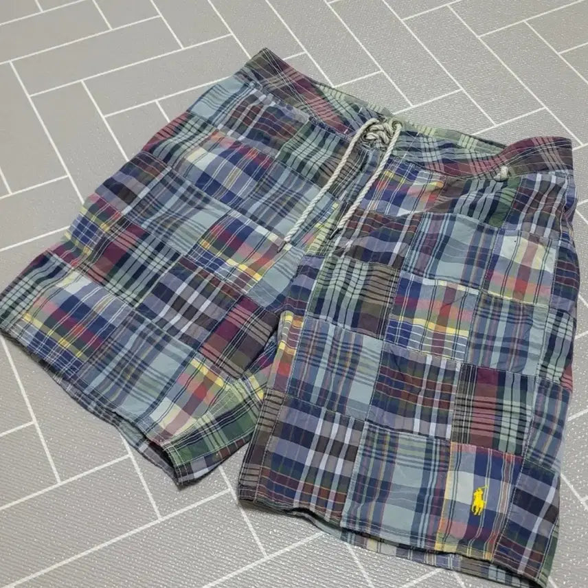 [BUNJANG] Polo Ralph Lauren Madras Check Swim Shorts 34 / no.207 폴로 랄프로렌 스윔 마드라스체크 반바지 34