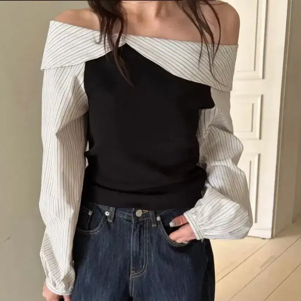 [BUNJANG] Poster Sprite Off-Shoulder Blouse / 포스터 Poster 파넛 스프라이트 오프숄더 블라우스