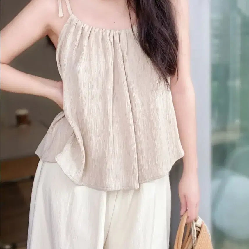 [BUNJANG] Adjustable Strap Bustier Vest (One Size) / 어깨끈 조절 가능 뷔스티에 조끼(~프리사이즈)