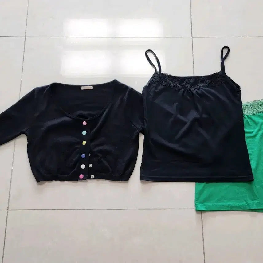 [BUNJANG] Bolero Cardigan and Camisole Set (55 Size) / 볼레로 나시 세트 55사이즈