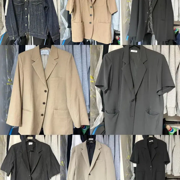 [BUNJANG] Vivastudio Oversized Denim Jacket & Linen Blend Blazers / 반팔자켓 긴팔자켓 싸게 처분해요!