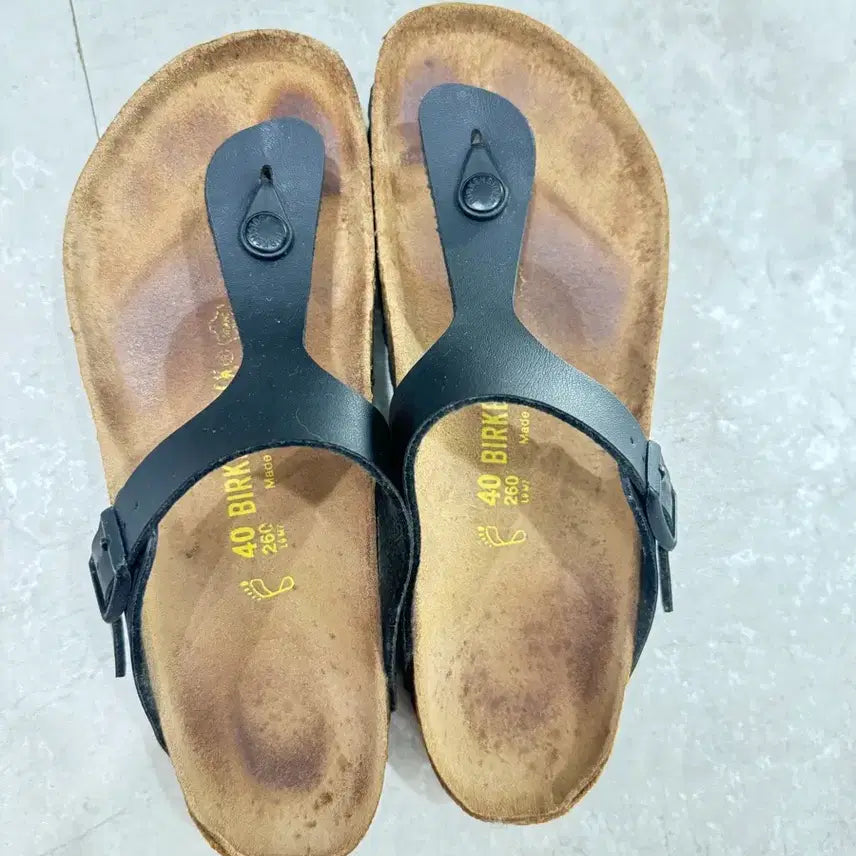 [BUNJANG] Birkenstock Gizeh Black Sandals / 버켄스탁 지제 블랙
