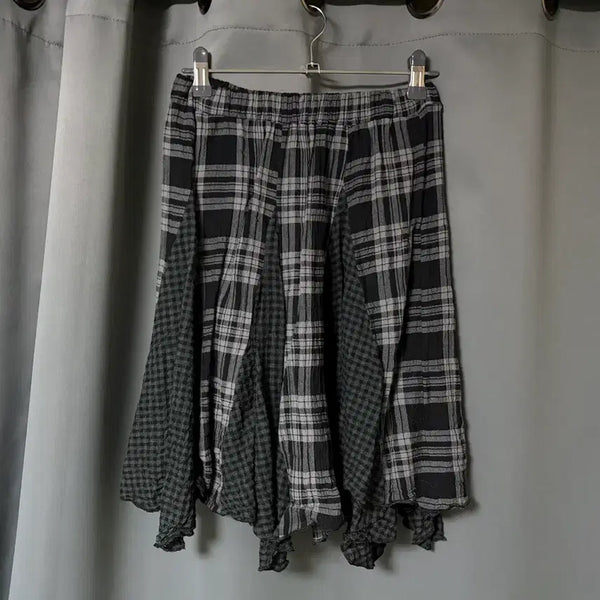 [BUNJANG] Check Pattern Midi Skirt / 체크 패턴 스커트