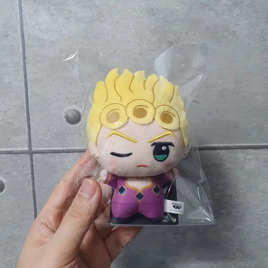 [BUNJANG] Banpresto Jojo's Bizarre Adventure Giorno Giovanna Plush Mascot Keychain / 반프레스토 죠죠의 기묘한모험 죠르노 죠바나