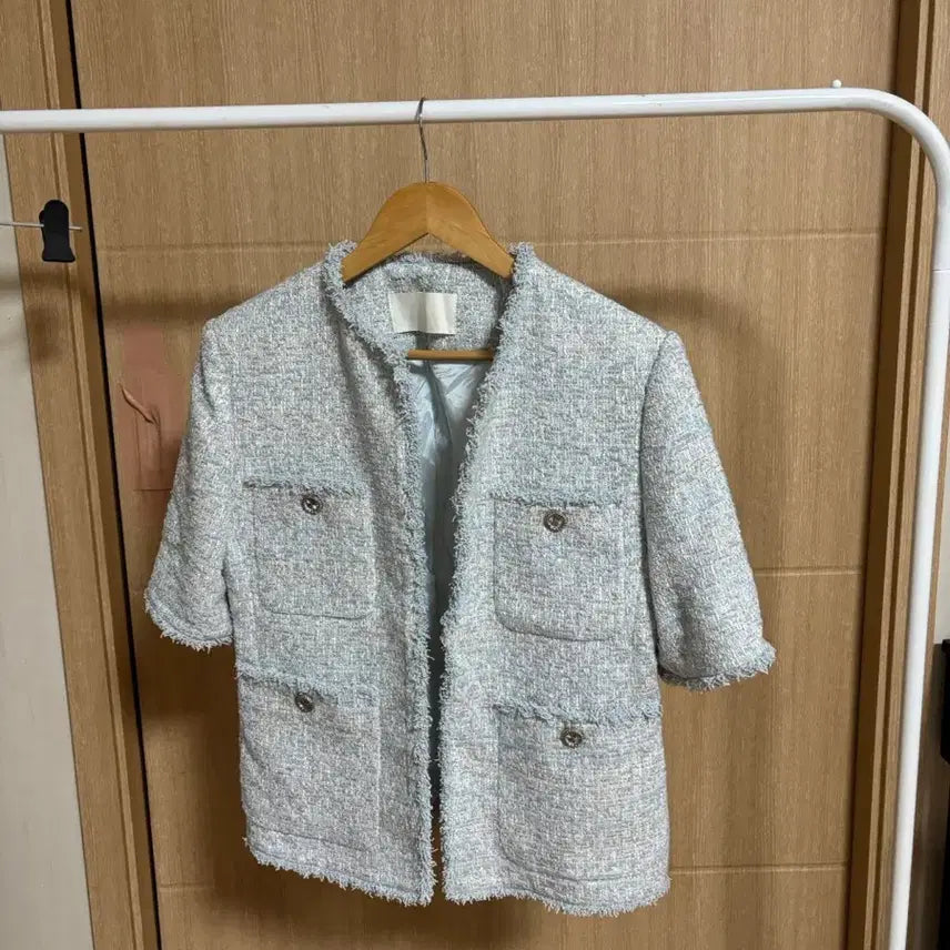 [BUNJANG] Art is Over Tweed Short Sleeve Jacket / 아트이즈오버 트위드 반팔 자켓 (새상품)