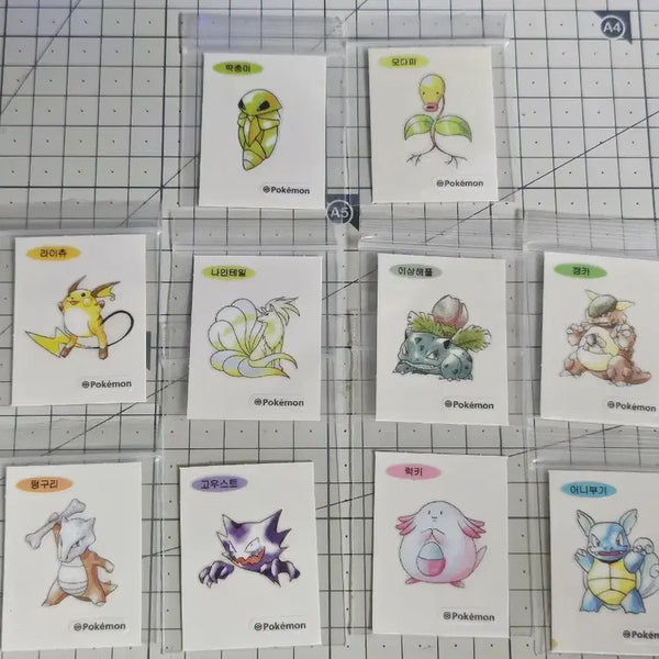 [BUNJANG] Pokemon 30th Anniversary Artwork Sealing Stickers (9 Types) Bundle Set / 포켓몬 띠부씰 30주년 아트워크 9종 일괄 팔아봅니다