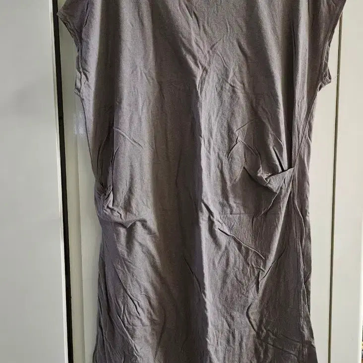 [BUNJANG] Khaki Shirring Batwing Loose Fit Dress / 카키색 셔링  가오리 루즈핏 원피스