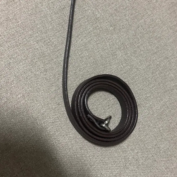 [BUNJANG] Years Ago Long Leather Belt Dark Brown / 이얼즈어고 롱 레더 벨트 다크브라운