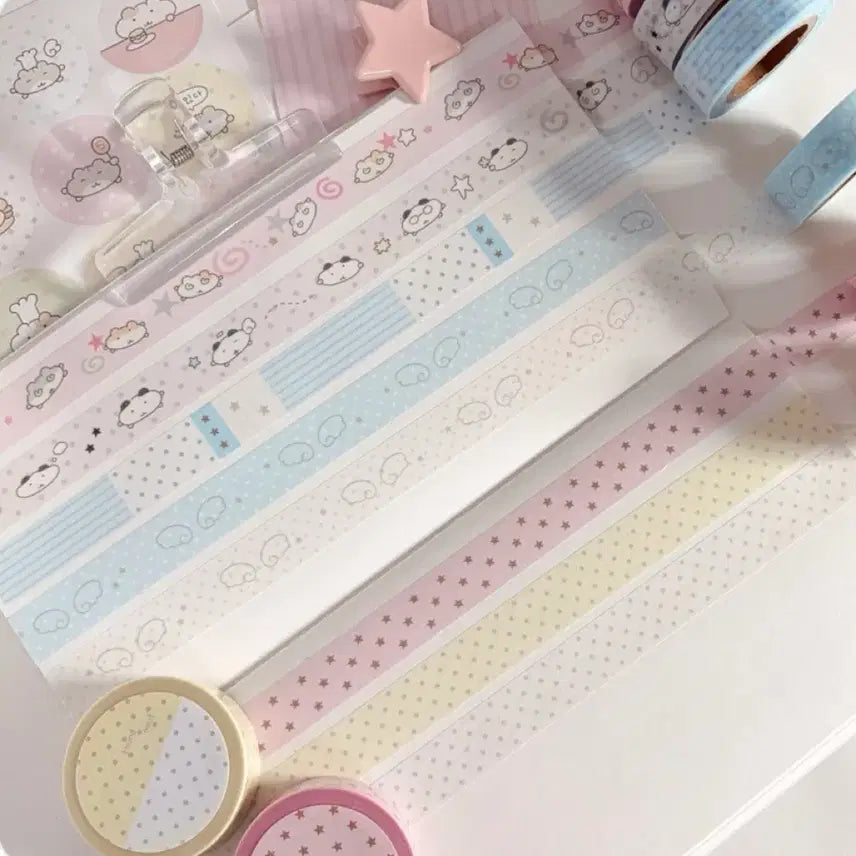 [BUNJANG] Roundwoof March New Collection Washi Tape Set (6 Types) / [6종set]라운드우프 3월신상 마테