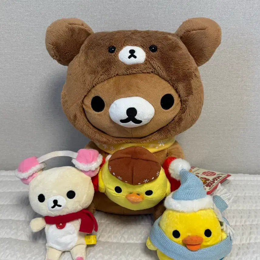 [BUNJANG] San-X Rilakkuma Korilakkuma Kiiroitori Doll Bundle Set / 산엑스 고전 리락쿠마 코리락 키이로이토리 인형 일괄 판매