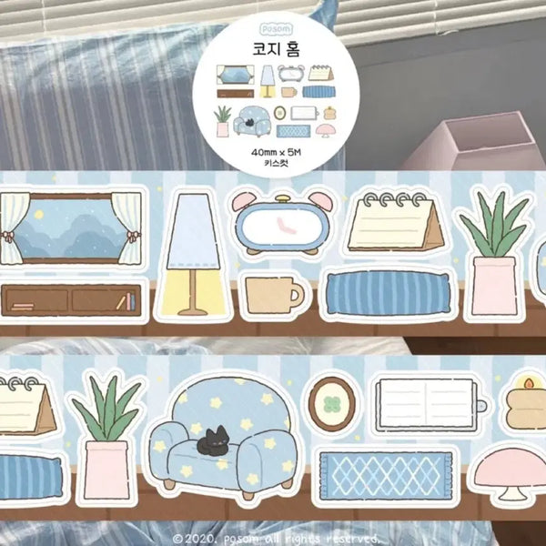 [BUNJANG] Cosm Cozy Home Kiss Cut Masking Tape / 포솜 코지홈 키스컷