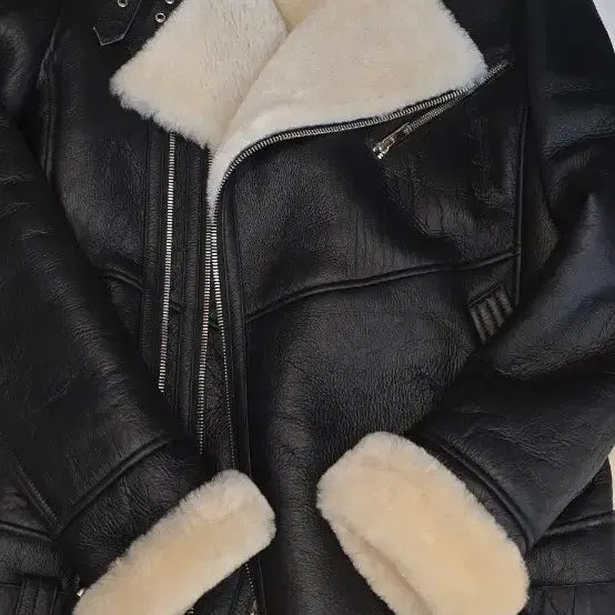 [BUNJANG] Men's Real Mustang Jacket Dark Brown Size L / 남성 리얼 무스탕 자켓 100 사이즈