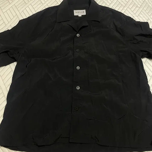 [BUNJANG] Solid Homme 24SS Black Shirt / 24SS 솔리드옴므 블랙 셔츠