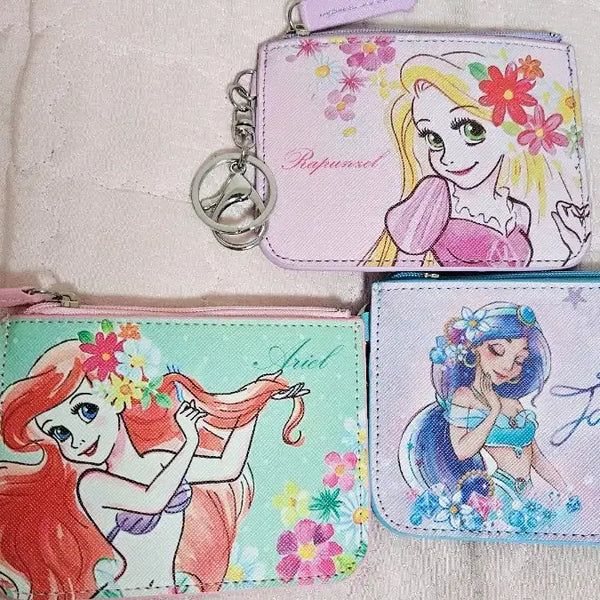 [BUNJANG] Disney Princesses Ariel Jasmine Rapunzel Card Holder / 에리얼 자스민 라푼젤 카드지갑